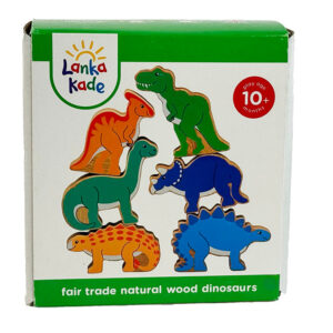 6 Piece Wooden Dinosaur Playset